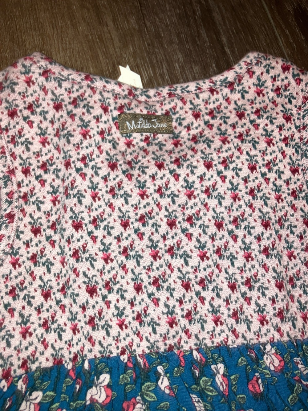Matilda Jane Pink Purple Teal Floral Layered Top 6Y - Picture 7 of 10